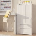 thumbnail image 4 of Pantry Storage Cabinet with 2 Drawers，Asofer 47" Kitchen Small Food Pantry Cabinet for Dining Room, White, 4 of 10