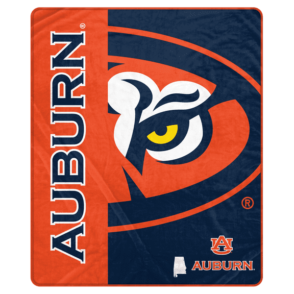 NCAA Auburn Tigers Endzone 50x60 Ultra Soft Tailgate Throw