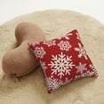 thumbnail image 5 of Christmas Pillow Covers 18X18 Inch Set of 2 Snowflake Christmas Decor Pillow Covers Christmas Red Throw Pillows Winter Farmhouse Cushion Cases Linen for Home Decor Sofa Couch Living Room, 5 of 6