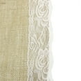 thumbnail image 2 of BambooMN Natural 17" x 180" Vintage Lace Burlap Table Runner for Rustic Wedding Bridal Shower Bachelorette Graduation Party Home Table Decor Decorations, 1 Piece, 2 of 2