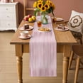 thumbnail image 2 of Pink Table Runner - 108 Inch Long Modern Abstract Art Ombre Striped Cotton and Linen Blended Dress Scarves Farmhouse Table Runner for Kitchen Dining, Coffee Table, 13" x 108", 2 of 8