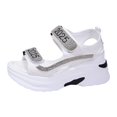 thumbnail image 4 of Rhinestones Walking Sandals for Women 2025 Outdoor Sports Platform Wedge Adjustable Strap Athletic Sandals, 4 of 7