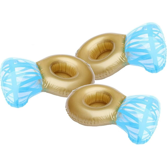 Inflatable Drink Holder 3 Pack Drink Pool Floats Cup Holders For Summer Pool Party, Variety Shape To Choose