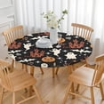 thumbnail image 3 of Autumn Halloween Scene Pattern Round Fitted Tablecloth with Elastic Edge,Dining Table Cover Waterproof,Outdoor Round Tablecloth for Camping,Dining,Indoor and Outdoor, 3 of 7