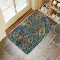 thumbnail image 4 of Bohemian Green Geometric Design (1) Door Mat Welcome Door Mat for Front Door, Home Entrance, Yard, Floor, Patio, Non Slip Spring Summer Welcome Mat Indoor Outdoor Doormat 30"*17", 4 of 6
