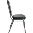 thumbnail image 3 of 9300 Series Deluxe Vinyl Upholstered Stack Chair - Midnight Blue Seat, Silvervein Frame, 3 of 4