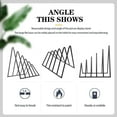 Phlegsive Triangle Metal Desk Magazine Holder Book Organizer (Black