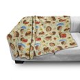 thumbnail image 3 of Hedgehog Soft Flannel Fleece Blanket, Cartoon Style Woodland Animal in Various Activities on Colorful Dotted Background, Cozy Plush for Indoor and Outdoor Use, 50" x 70", Multicolor, by Ambesonne, 3 of 6