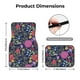 thumbnail image 5 of Fotbe Floral Juego de 4 Tapetes para Auto con Estampado – Alfombrillas de Goma Reforzada, Diseño Antideslizante, Protección para Todo el Año – Vehículos, Autos, Camionetas y SUVs, 5 of 7