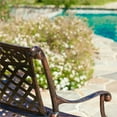 thumbnail image 2 of Noble House Sebastian Sector Outdoor Bench - Shiny Copper, 2 of 9