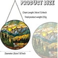thumbnail image 2 of Mountain Range Sun Catcher Stained Glass Window Hanging for Women Wall DecorHandmade Sun Catcher Decoration for Garden Home Housewarming Gifts, 2 of 5