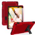 thumbnail image 1 of Mignova pour Fire HD 10 Case, Heavy-Duty Drop-Proof Shock-Resistant Rugged Protective Case (avec Support) pour All-New Amazon Fire HD 10 & Fire HD 10 Plus (11e Génération, Version 2021) (Rouge/noir + 1 Pack), 1 of 6