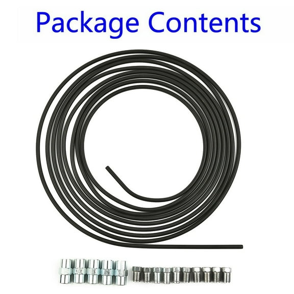 Universal- 5m Brake Line Brake Pipe Steel Copper-plated   Plastic-coated 4.75mm&10 Screw & 5 Connectors Brake Lines Accessories