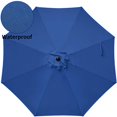 thumbnail image 4 of CHUANK 9ft Outdoor Market Table Patio Umbrella with Button Tilt and 8 Sturdy Ribs  Green, 4 of 6