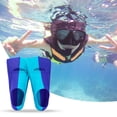 thumbnail image 2 of Dwellin 1 Pair Short Swimming Fins Silicone Training Flippers for Kids Adults Open Water Snorkelling Swimming Training Equipment, 2 of 9