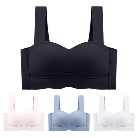 Itsame 1PC Bras for Women s Full Support Everyday Casual Bra Set Comfortable Breathable Wireless Comfort Bralette Black Size XL