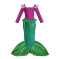 thumbnail image 4 of Disney-vestido de la Sirenita Ariel para niña, ropa de fiesta de carnaval, Cosplay, manga voladora, vestido de baile de cumpleaños, 2024, 4 of 4