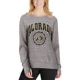 thumbnail image 3 of Women's Pressbox Heathered Gray Colorado Buffaloes Edith Vintage Knobi Pullover Sweatshirt, 3 of 4