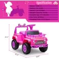 thumbnail image 5 of Jojoka 6V Kids Ride On Car for Toddlers - Battery Powered Electric Ride on Toys for Kids with Music, LED Light, FM, Horn, Rear Storage, Riding 4 Wheels Toy for Boys & Girls Aged 3-6 Years, Rose, 5 of 7