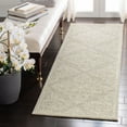 thumbnail image 3 of SAFAVIEH Micro-Loop Laidley Geometric Floral Wool Area Rug, Silver/Ivory, 5' x 5' Round, 3 of 9