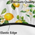 thumbnail image 4 of Yellow Lemon Flower Outdoor Round Tablecloth with Umbrella Hole and Zipper Elastic Edged Circle Table Cloth Waterproof Fitted Table Covers for Picnic Camping Garden Fit 36-44in, 4 of 7