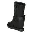 thumbnail image 3 of Nature Breeze BH17 Women Leatherette Padded Shaft Hidden Wedge Mid Calf Riding Boot, 3 of 6