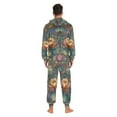 thumbnail image 4 of FORMRS Onesies Pajama for Adults Unisex Hoodie Winter Jumpsuit One Piece Sleepwear, Sizes S-2XL, Abstract Water Lilies Pattern, 4 of 7