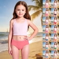 thumbnail image 4 of Kids Girls Swim Bikini Bottoms Low Waist Solid Color Soft Quick-Dry For Beach Pool Quickly Drying Swimsuit Summer Swimwear Panties, 4 of 5