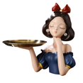 thumbnail image 2 of Bandeja de almacenamiento de modernas, estatua, joyería, escultura de dulces, manualidades, llaves, teléfono, bonito organizador para Azul Gloria Bandeja de almacenamiento de estatuas, 2 of 5