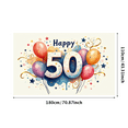 thumbnail image 1 of Happy 50 Birthday Themed Background Decorations with Balloons Stars and Streamers Backdrop Banner for Birthday Party Celebrations Photography Props and Home Decor, 1 of 4