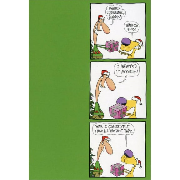 Nobleworks Duct Tape Funny / Humorous Christmas Card (1 card/1 envelope)