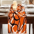 thumbnail image 3 of Table Runners 90 Inches Long Dress Scarves, Orange Geometric Farmhouse Coffee/Dining/Kitchen Table Runner for Living Room, Black White Striped Abstract Lines Art 13x90 Inch, 3 of 9