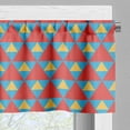 thumbnail image 5 of Ambesonne Retro Valance & Curtain, Big Small Triangles Retro, 55"x24", Sky Blue Marigold, 5 of 6