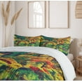 thumbnail image 6 of Ambesonne Japanese Duvet Cover Sets, Garden with Old Bridge, 2-Queen, Green Orange, 6 of 7