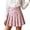 Red, variant on Women's Summer Skirts Korean Style Short Skirt High Waisted A Line Half Length with Striped Check Pattern for Everyday and Wear Red XS