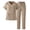 #250-Khaki, variant on Womens Nurse Uniform Set Short Sleeve Round Neck Top with Pockets Scrub Set Soft Breathable for Work Daily Gift