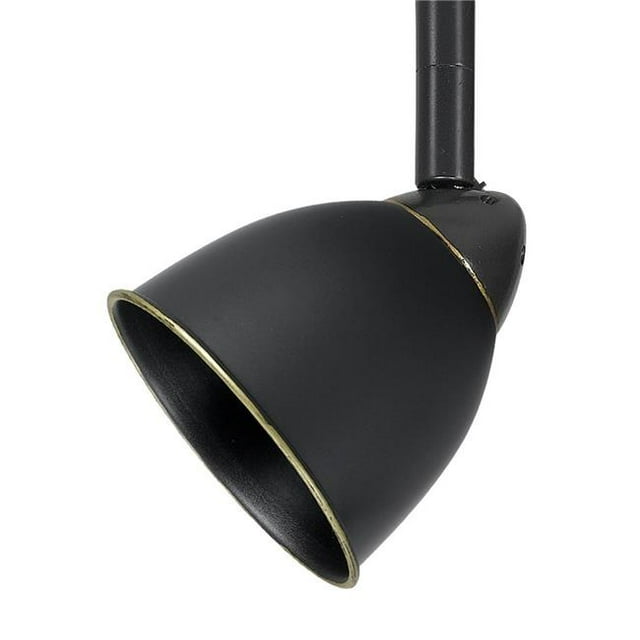 Benjara BM220758 Round Metal Shade Track Light Head & Frame, Dark Bronze