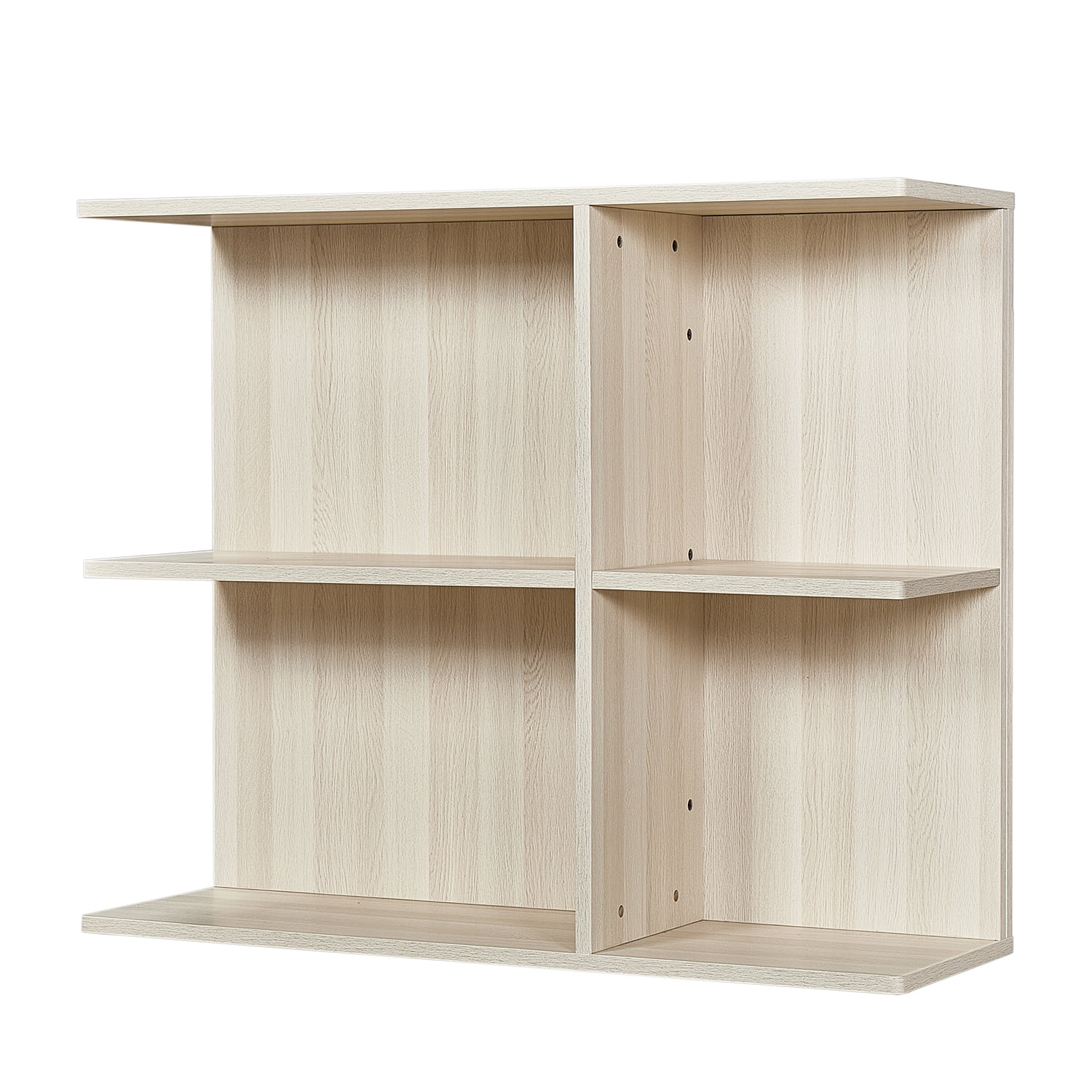 Wall Mount Side Cabinet Open Panel White Oak L 36 in x H 29.9 in x D 11.8 in