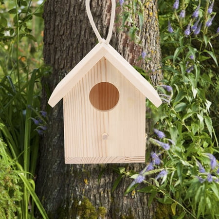 Sorven Outside Wooden Bird HouseWooden Bird House Outside Wooden Bird House Outdoor Wooden Birdhouse Wooden Birdhouse with Window Wooden Bird House with Pole Hanging Wooden Birdhouse