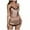 Khaki, variant on Njagoc3 Women's Sleeveless Satin Camisole & Short Set - Solid Color, Luxe Fabric, Summer & Sleep Wear