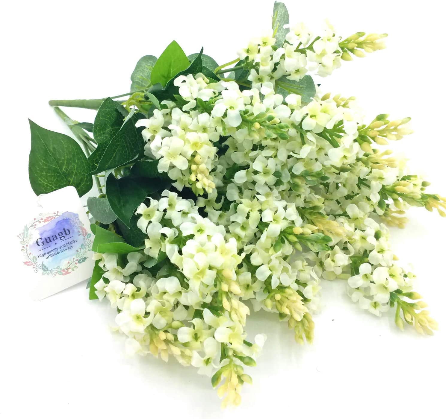 Artificial Fake Flowers Silk Plastic Plant Arrangement for Home Indoor Outdoor Garden Wedding Table Vase Decorations Faux Snapdragon Flower,3 Bouquets (White)