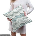 thumbnail image 5 of Ambesonne Chevron Fabric by the Yard Upholstery, Ethnic Continuous Zigzag, 5 Yards, Pale Slate Blue and White, 5 of 5