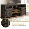 thumbnail image 4 of Centre de Divertissement Porte de Grange, Meuble TV de Style Ferme pour TV de 65 Pouces, Console Multimédia Rustique avec Rangement pour Salon, Chêne Rustique, 4 of 6