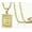 G, variant on Jewelry Initial Pendant Necklace for Men Womens, 14K Gold Plated Square Letter Capital Necklace Alphabets from A-Z Figaro Chain Necklace