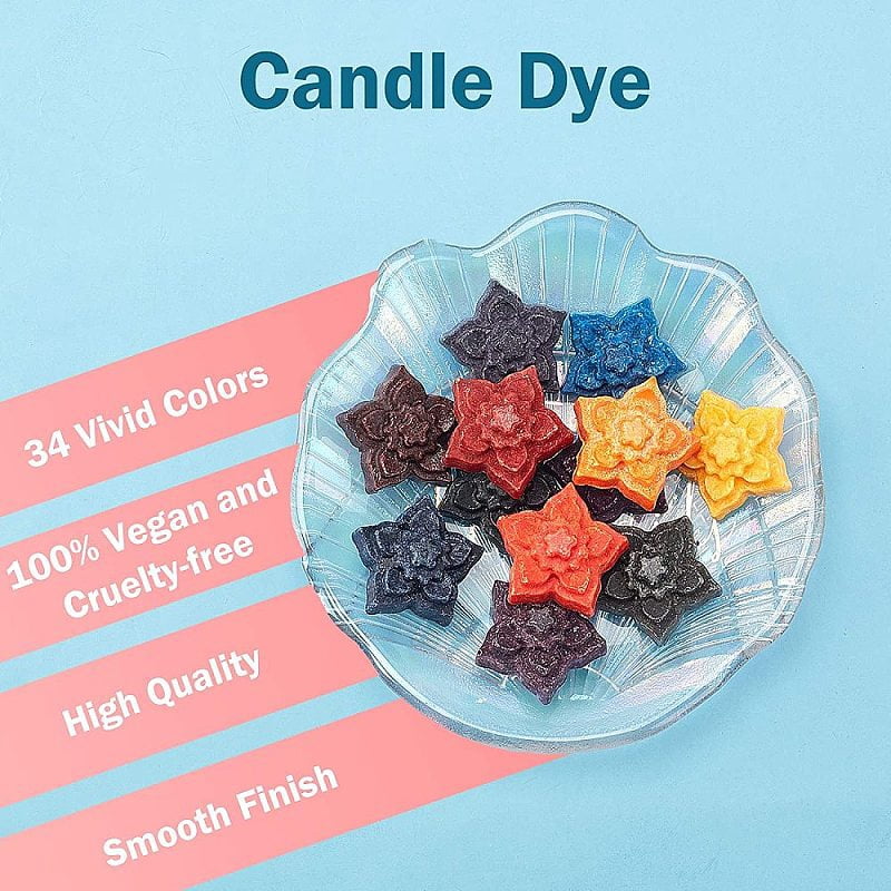 Candle Dyes Wax Dyes for Candle Making Flower Mixed Color 31.5x14.5mm for DIY