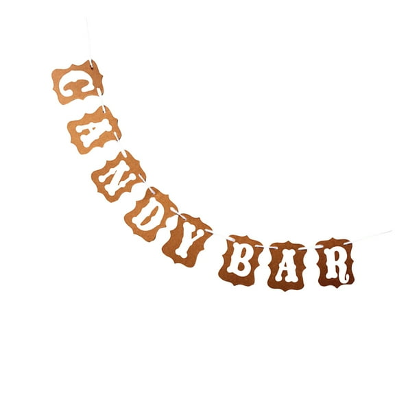 SILENRADAWN Candy Bar Banner Flag 1Set for Party Decorations Multi Color Paper Rectangle Shape Indoor Outdoor Use