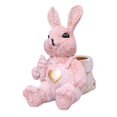 thumbnail image 4 of Flower Pot de Pascua Cesta de Huevo de La Pascua Resin Bunny Decor Container Estatua de Conejo Figura de Conejito para La Sala de Estar de La Césped D Rosa, 4 of 8