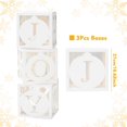 thumbnail image 1 of Nueva decoración de Feliz Navidad, caja de alegría transparente de papel blanco con luz, ciervo, copo de nieve, bloques de alegría, decoraciones para regalo de Navidad, 1 of 4