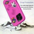 thumbnail image 4 of Dteck Soft Silicone Case for iPhone 14, with Removable Cute Cartoon Charms Protective Phone Cover for Boys Girls, Shockproof DIY Case for iPhone 14,Rose, 4 of 6