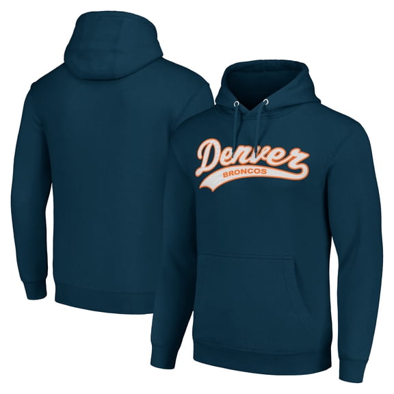 Unisex Starter Navy Denver Broncos Tailsweep Pullover Hoodie